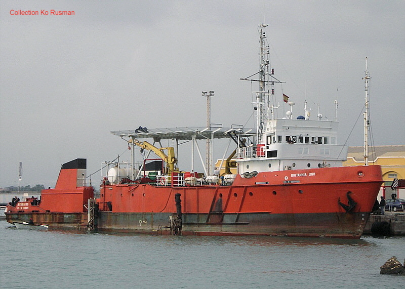 BRITANNIA UNO whrend des Umbaus.