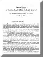 Geschäftsbericht 1884
