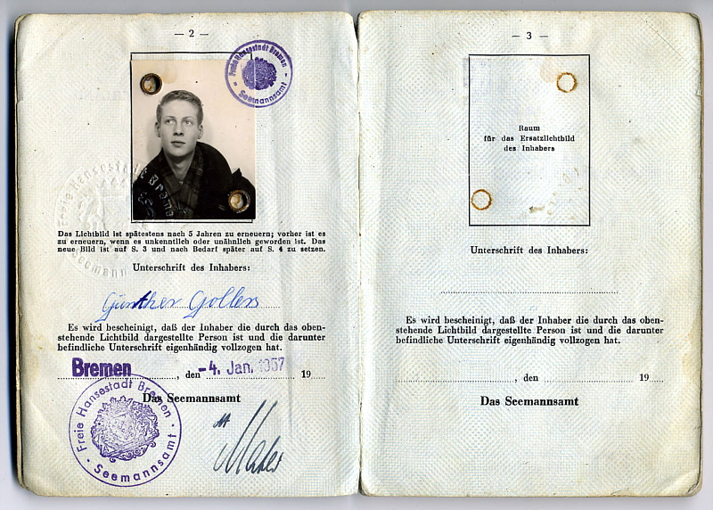 Seefahrtsbuch Gnther Gollers