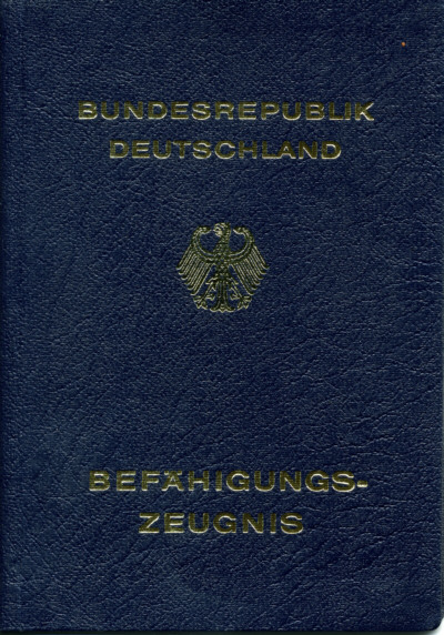Befhigungszeugnis