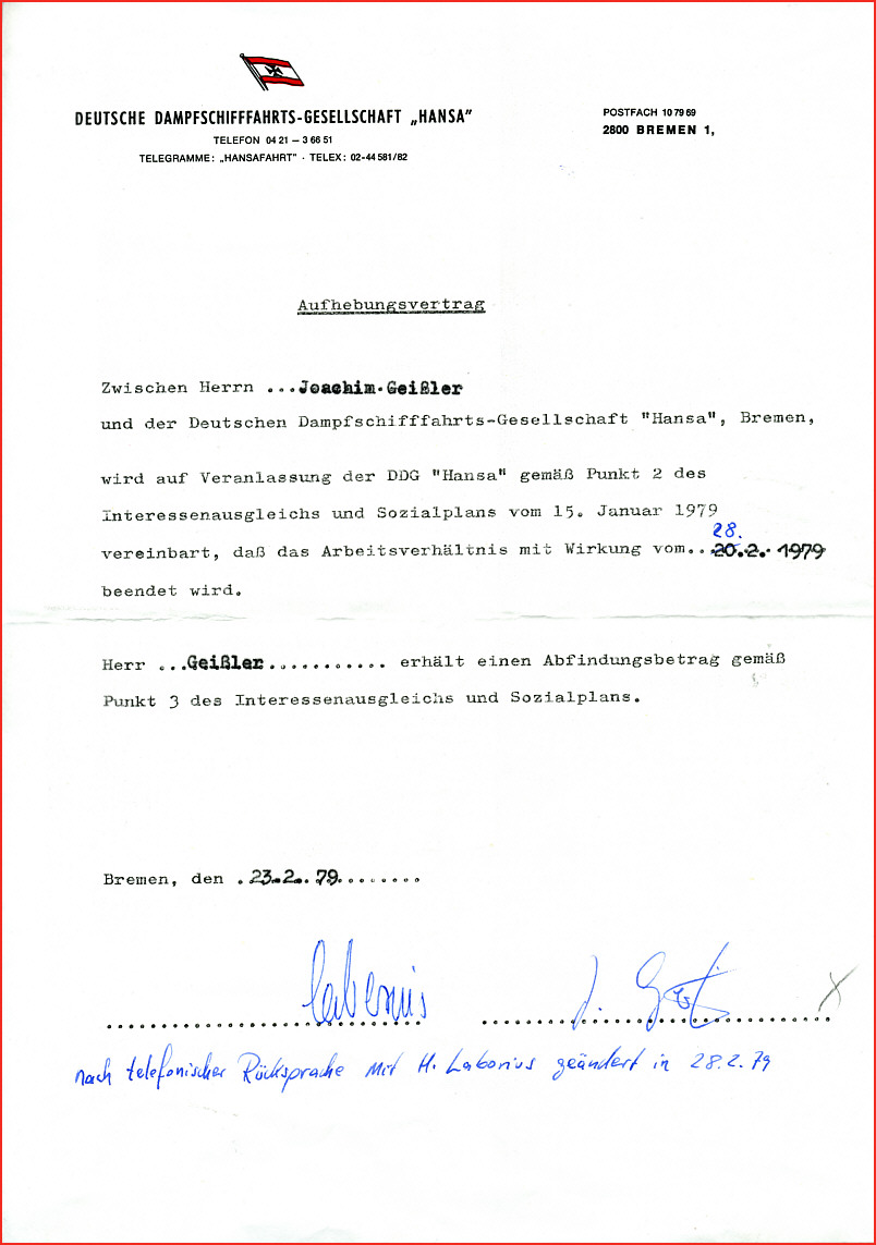 Aufhebungsvertrag
